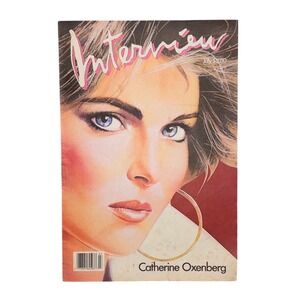 Vintage Interview Magazine July 1986 Catherine Oxenberg Andy Warhol Pop Art
